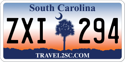 SC license plate ZXI294