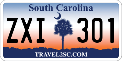 SC license plate ZXI301
