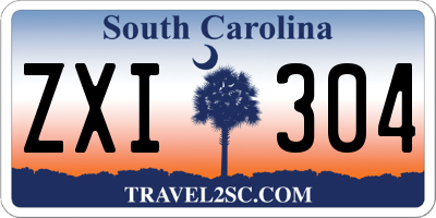 SC license plate ZXI304