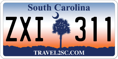 SC license plate ZXI311