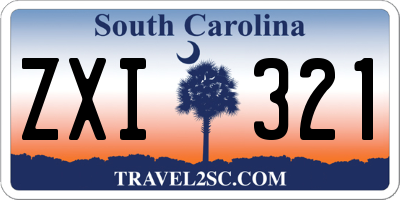 SC license plate ZXI321