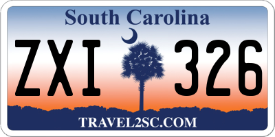 SC license plate ZXI326