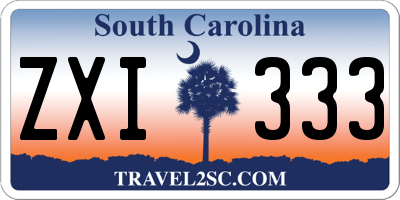 SC license plate ZXI333