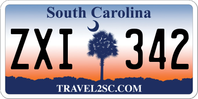 SC license plate ZXI342