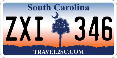 SC license plate ZXI346