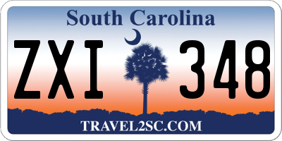 SC license plate ZXI348