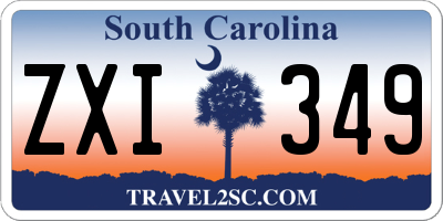 SC license plate ZXI349