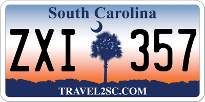 SC license plate ZXI357