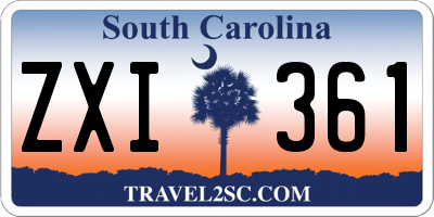 SC license plate ZXI361