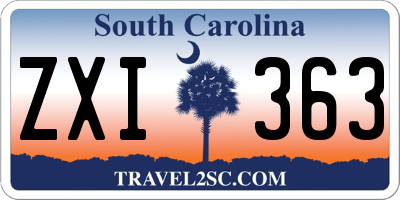 SC license plate ZXI363