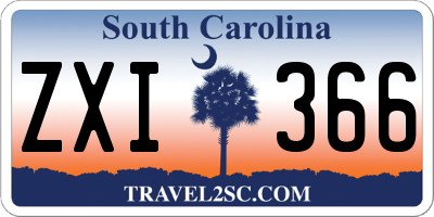 SC license plate ZXI366