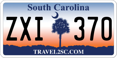 SC license plate ZXI370