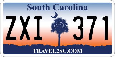 SC license plate ZXI371