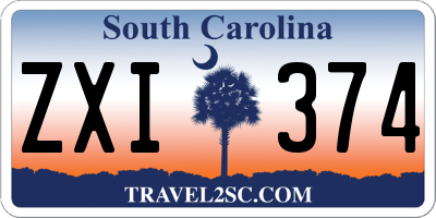 SC license plate ZXI374