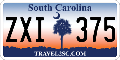 SC license plate ZXI375