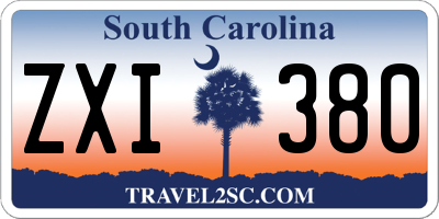 SC license plate ZXI380