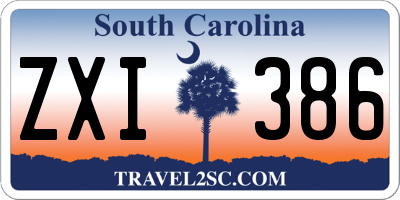 SC license plate ZXI386