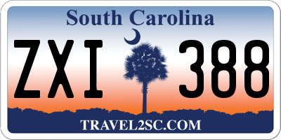 SC license plate ZXI388