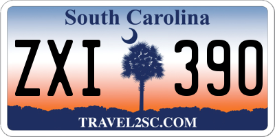 SC license plate ZXI390