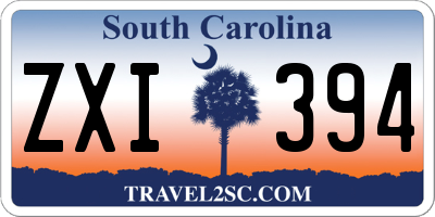 SC license plate ZXI394