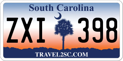 SC license plate ZXI398