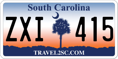 SC license plate ZXI415