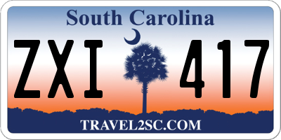 SC license plate ZXI417