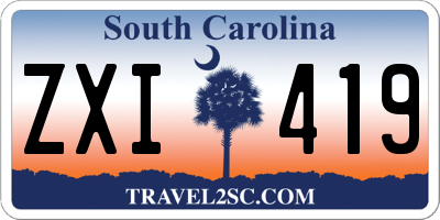 SC license plate ZXI419