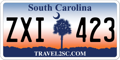 SC license plate ZXI423