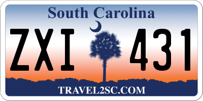 SC license plate ZXI431