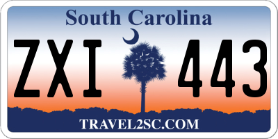SC license plate ZXI443