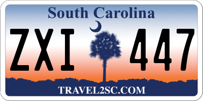 SC license plate ZXI447