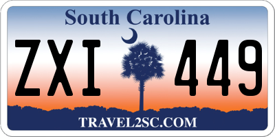 SC license plate ZXI449