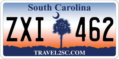 SC license plate ZXI462