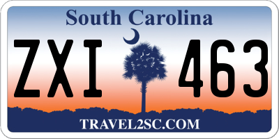 SC license plate ZXI463