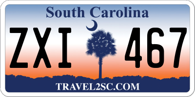 SC license plate ZXI467