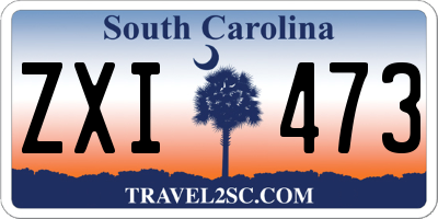 SC license plate ZXI473