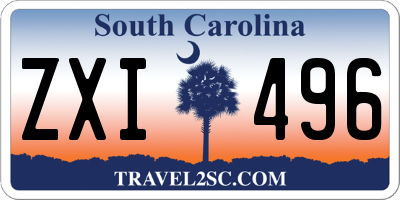SC license plate ZXI496