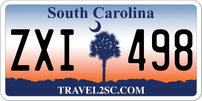 SC license plate ZXI498