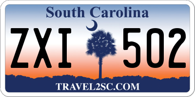 SC license plate ZXI502