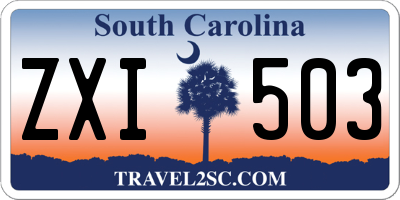 SC license plate ZXI503