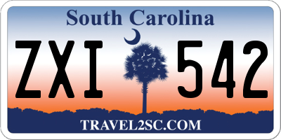 SC license plate ZXI542