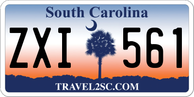 SC license plate ZXI561