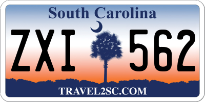 SC license plate ZXI562