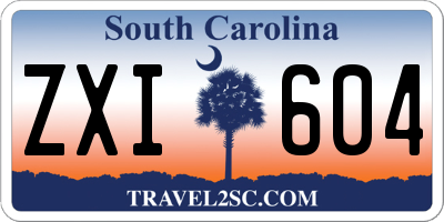SC license plate ZXI604