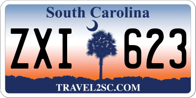 SC license plate ZXI623