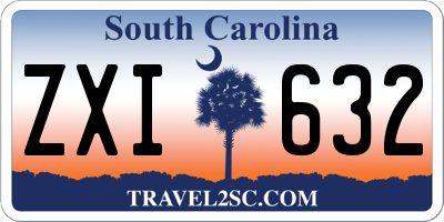 SC license plate ZXI632