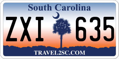 SC license plate ZXI635