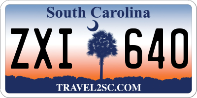 SC license plate ZXI640