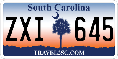 SC license plate ZXI645